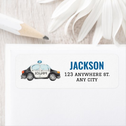 警察官誕生日 ラベル (インサイチュ)