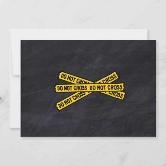 警察官警察誕生日カスタム写真 招待状 (裏面)