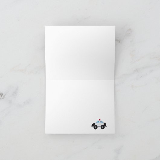 警察官赤ちゃんシャワーありがとう サンキューカード (内部)