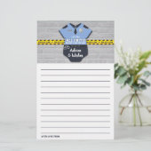 警察官赤ちゃんシャワーアドバイスカード (スタンド正面)