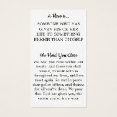 警察官追悼式祈りの言葉カード (裏面)