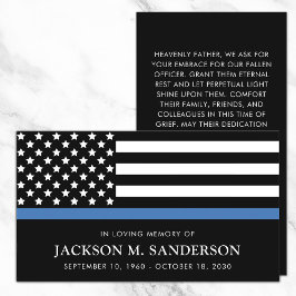 警察官追悼式祈りの言葉カード コーリングカード