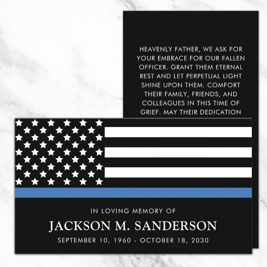 警察官追悼式祈りの言葉カード コーリングカード