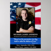 警察官追悼式 法執行機関の葬儀 ポスター (正面)