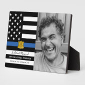 警察官追悼記念撮影 フォトプラーク (側面)