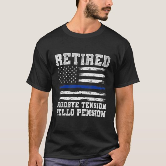 警察官退職した保安官退職警察 Tシャツ (正面)
