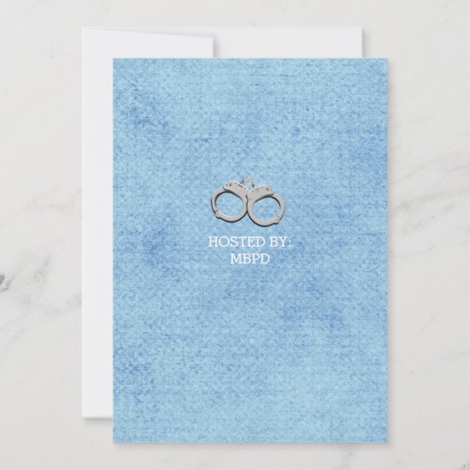 警察官退職のお誘い 招待状 (裏面)