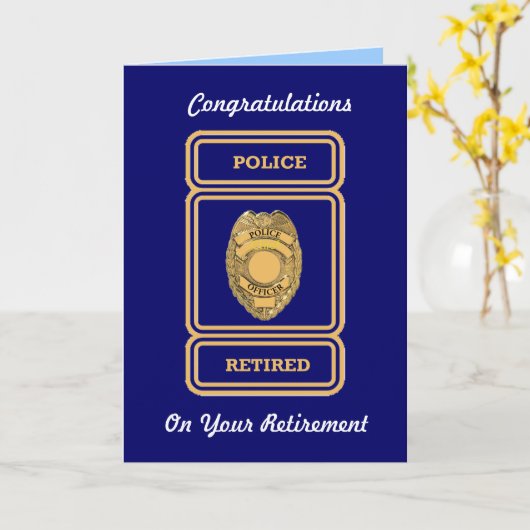 警察官退職カード カード (黄色い花)