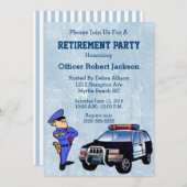 警察官退職パーティの招待状 招待状 (正面/裏面)