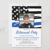 警察官退職パーティーカスタム写真 招待状 (正面)