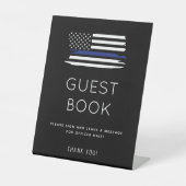 警察官退職パーティーゲストブックサイン 台座サイン (正面)