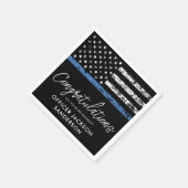 警察官退職パーティー法執行機関 スタンダードカクテルナプキン (角)