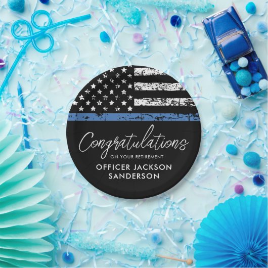 警察官退職パーティー法執行機関 ペーパープレート (パーティー)