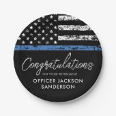 警察官退職パーティー法執行機関 ペーパープレート (正面)