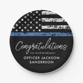 警察官退職パーティー法執行機関 ペーパープレート