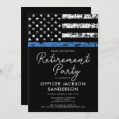 警察官退職パーティー法執行機関 招待状 (正面/裏面)