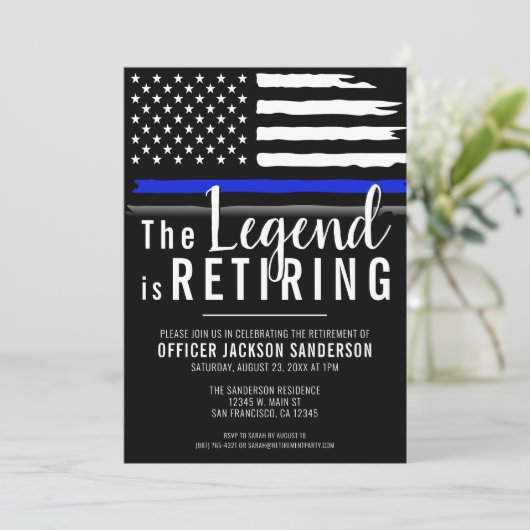 警察官退職パーティー法執行機関 招待状 (スタンド正面)