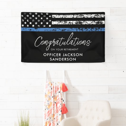 警察官退職パーティー法執行機関 横断幕 (インサイチュ)