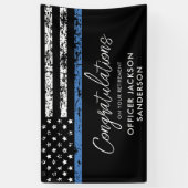 警察官退職パーティー法執行機関 横断幕 (縦)