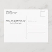 警察官退職パーティー米国国旗 インビテーションポストカード (裏面)