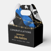 警察官退職パーティー薄い青い線 フェイバーボックス (裏面サイド)