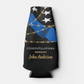 警察官退職パーティー薄い青い線 ボトルクーラー (正面)