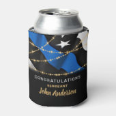 警察官退職パーティー薄い青い線 缶クーラー (缶正面)