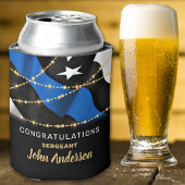 警察官退職パーティー薄い青い線 缶クーラー