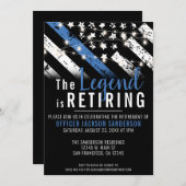 警察官退職パーティー 招待状 (正面/裏面)