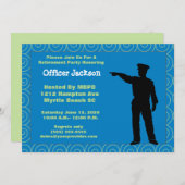 警察官退職招待状 招待状 (正面/裏面)