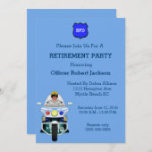 警察官退職招待状 招待状 (正面/裏面)