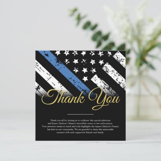 警察官退職法執行ゲスト サンキューカード (スタンド正面)
