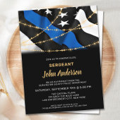 警察官退職法執行パーティー インビテーションポストカード