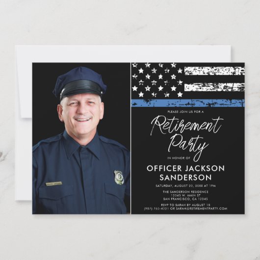 警察官退職法執行写真 招待状 (正面)