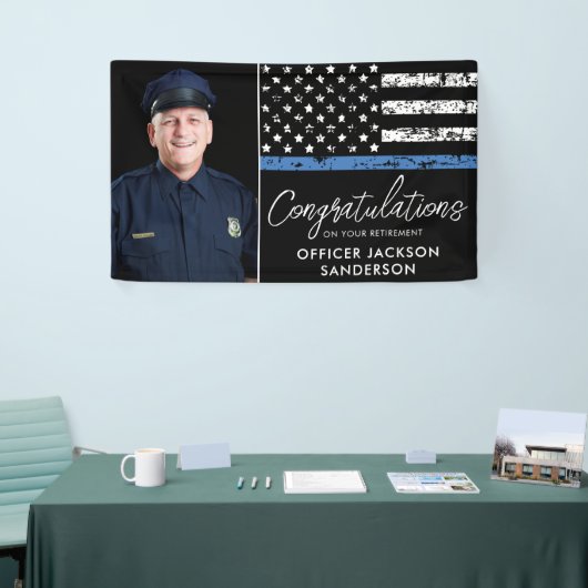 警察官退職法執行写真 横断幕 (トレードショー)