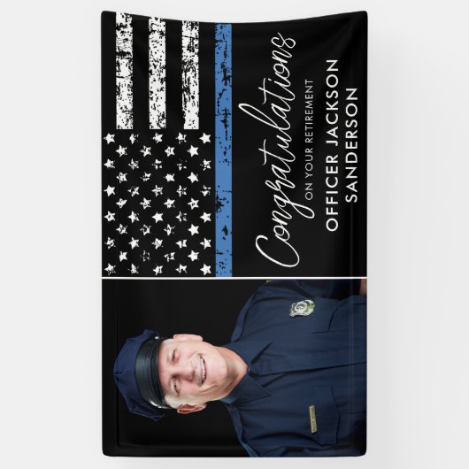 警察官退職法執行写真 横断幕 (縦)