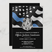 警察官退職法執行旗 招待状 (正面/裏面)