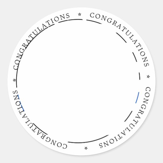 警察官退職薄型ブルーラインクラシックR ラウンドシール (正面)