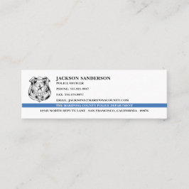 警察官部法執行ロゴ スキニー名刺