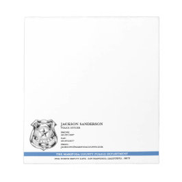 警察官部法執行ロゴ ノートパッド