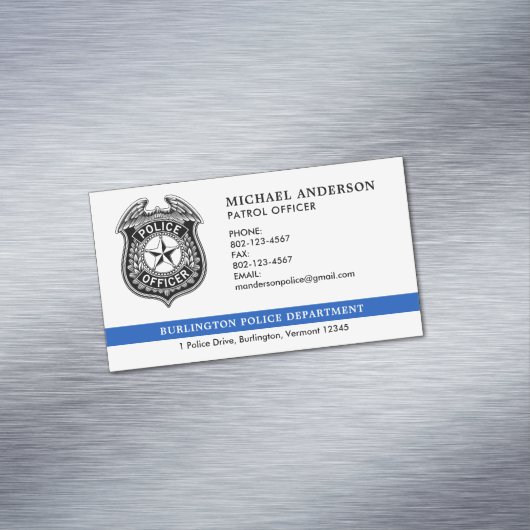 警察官部法執行ロゴ マグネット名刺 (インサイチュ)