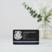 警察官部法執行ロゴ 名刺 (スタンド正面)