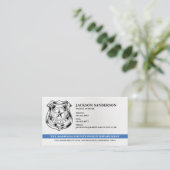 警察官部法執行ロゴ 名刺 (スタンド正面)