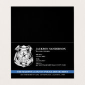 警察官部法執行ロゴ 名刺 (外部フラット)