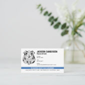 警察官部法執行ロゴ 名刺 (スタンド正面)