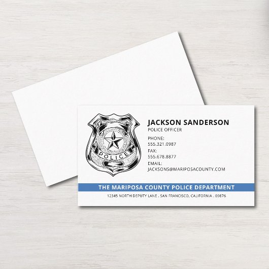 警察官部法執行ロゴ 名刺