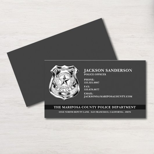 警察官部法執行ロゴ 名刺