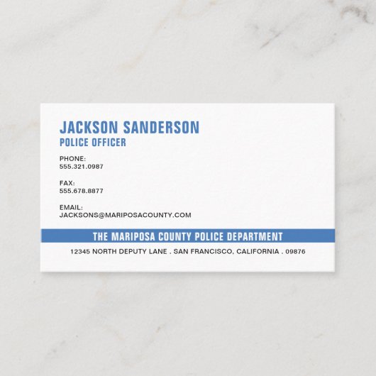 警察官部職員法執行部 名刺 (正面)