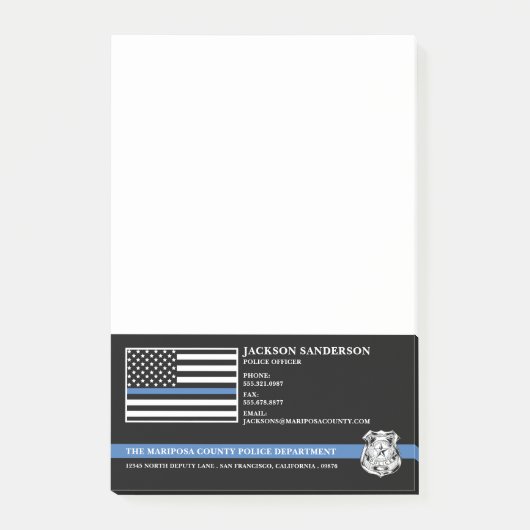 警察官部門法執行ロゴ ポストイット (正面)
