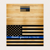 警察官鑑賞青ラインありがとう 名刺 (外部フラット)